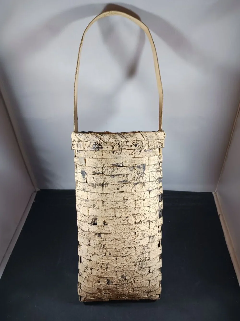 Primitive Style Wicker Wall Hanging Basket